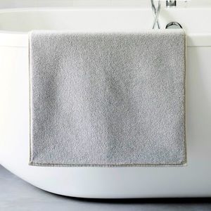 New West Elm Organic Luxury Fibrosoft™ Bath Mat Gray Sky Melange 20x34
